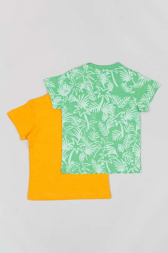 Бавовняна футболка для немовлят zippy 2-pack барвистий
