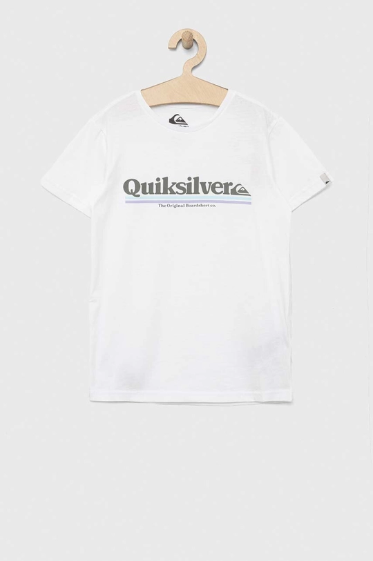 biały Quiksilver t-shirt bawełniany dziecięcy Dziecięcy