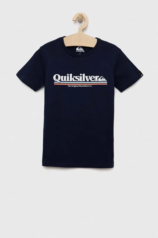 granatowy Quiksilver t-shirt bawełniany dziecięcy Dziecięcy