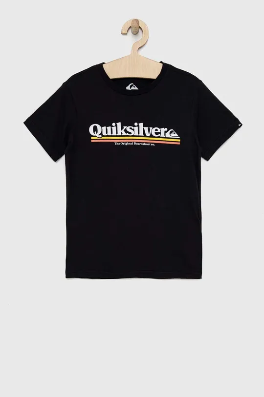 μαύρο Παιδικό βαμβακερό μπλουζάκι Quiksilver Παιδικά