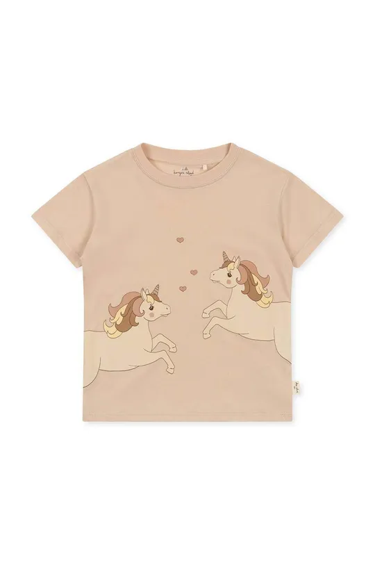 рожевий Дитяча бавовняна футболка Konges Sløjd Дитячий