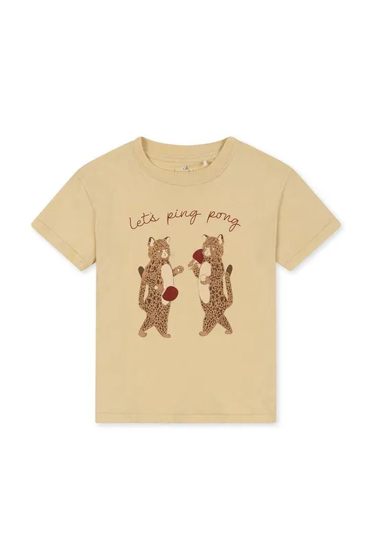 μπεζ Παιδικό βαμβακερό μπλουζάκι Konges Sløjd Παιδικά