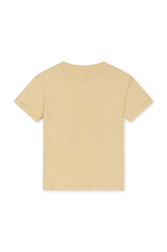 Παιδικό βαμβακερό μπλουζάκι Konges Sløjd μπεζ