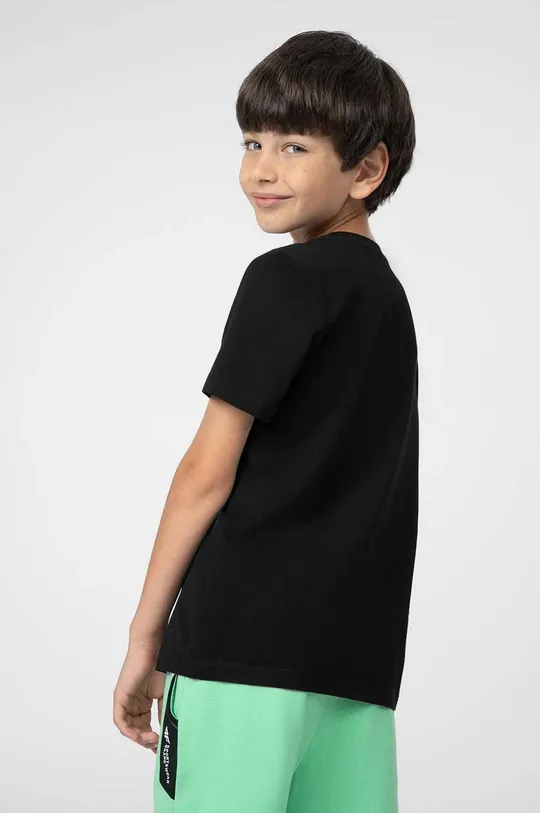 črna Otroška bombažna kratka majica 4F