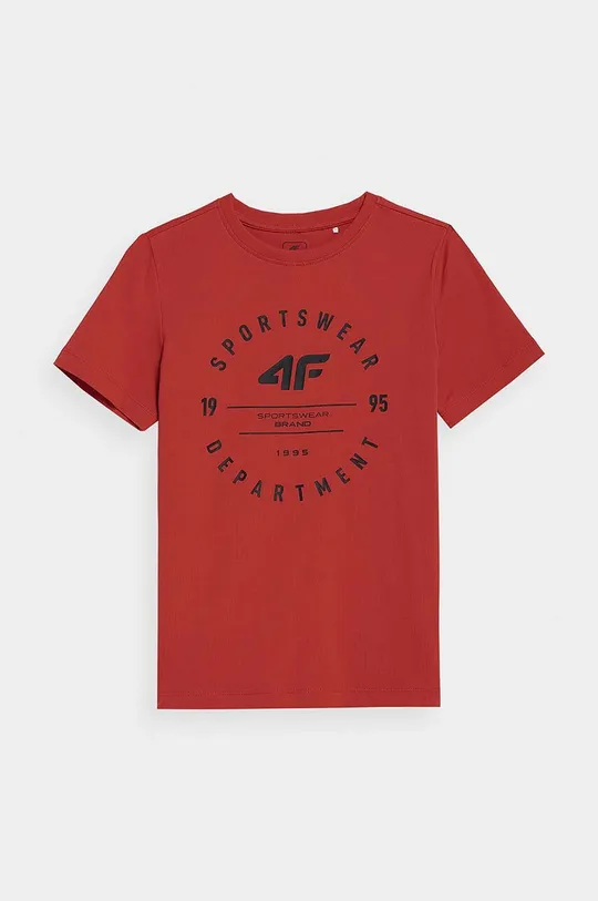 Otroška bombažna kratka majica 4F rdeča
