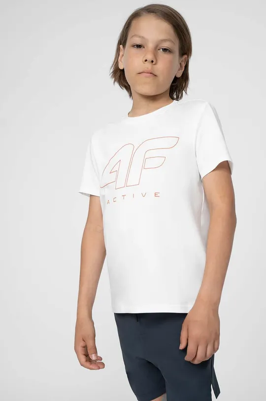 biały 4F t-shirt dziecięcy Dziecięcy