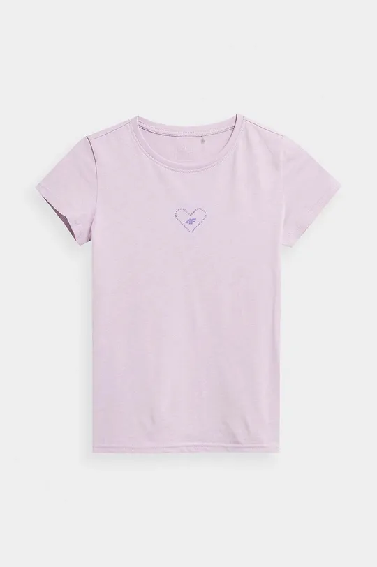 Otroška bombažna kratka majica 4F vijolična