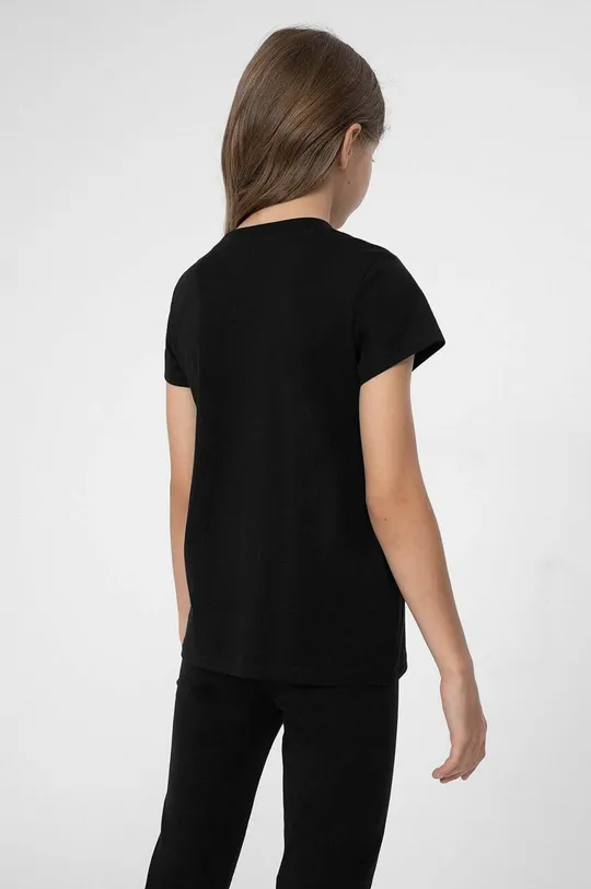 črna Otroška bombažna kratka majica 4F