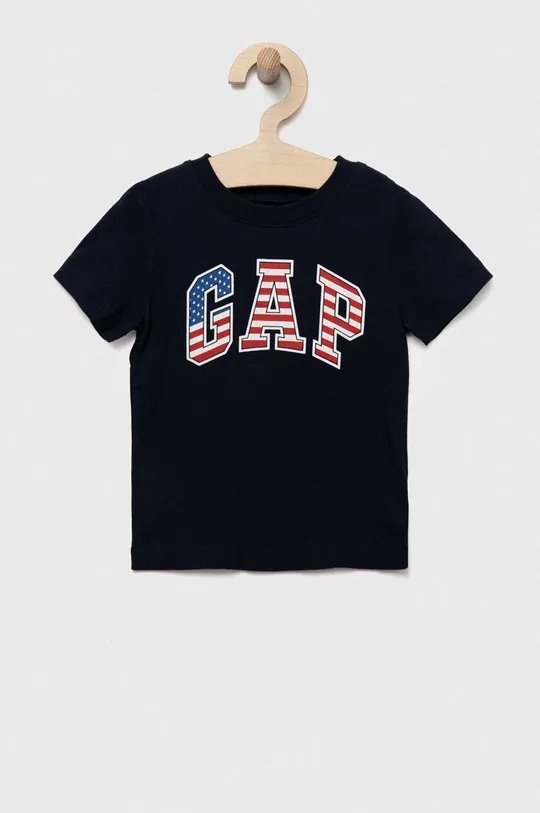 granatowy GAP t-shirt bawełniany dziecięcy Dziecięcy