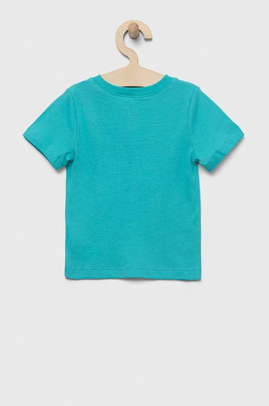 Otroška bombažna kratka majica GAP turkizna