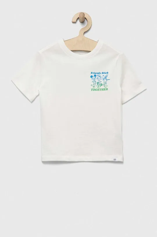 bijela Dječja pamučna majica kratkih rukava GAP x Disney Dječji
