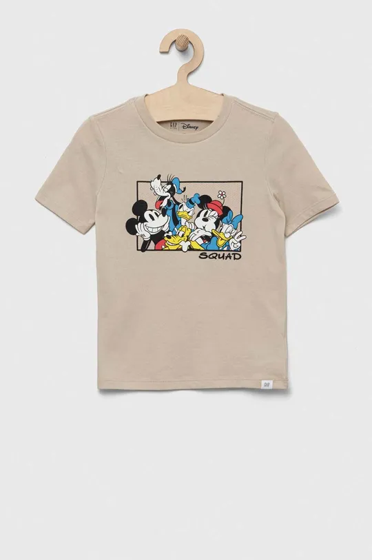 beżowy GAP t-shirt bawełniany dziecięcy x Disney Dziecięcy