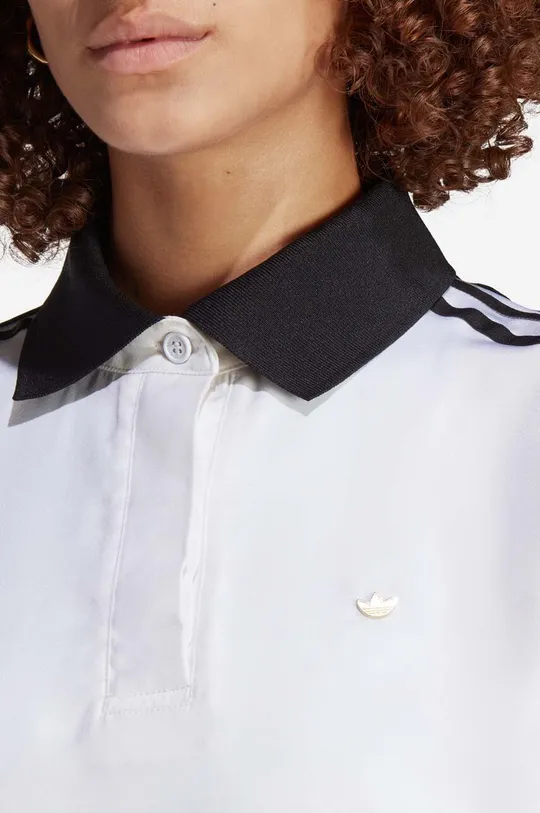 бял Блуза с дълги ръкави adidas Originals Collar Top IC2013