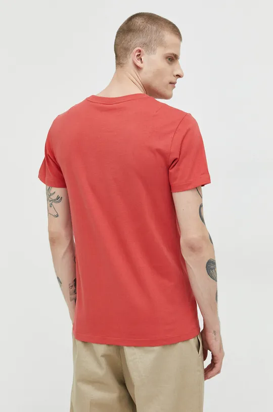 Bombažna kratka majica Solid rdeča