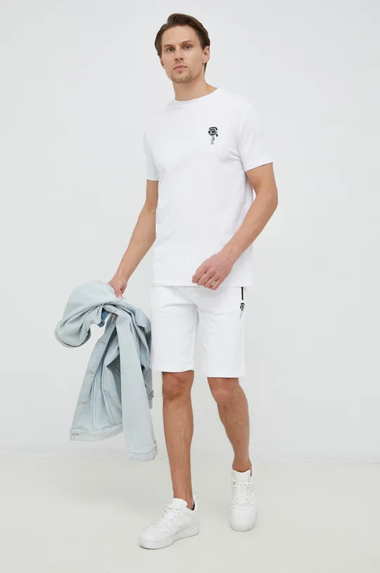 Μπλουζάκι Karl Lagerfeld λευκό