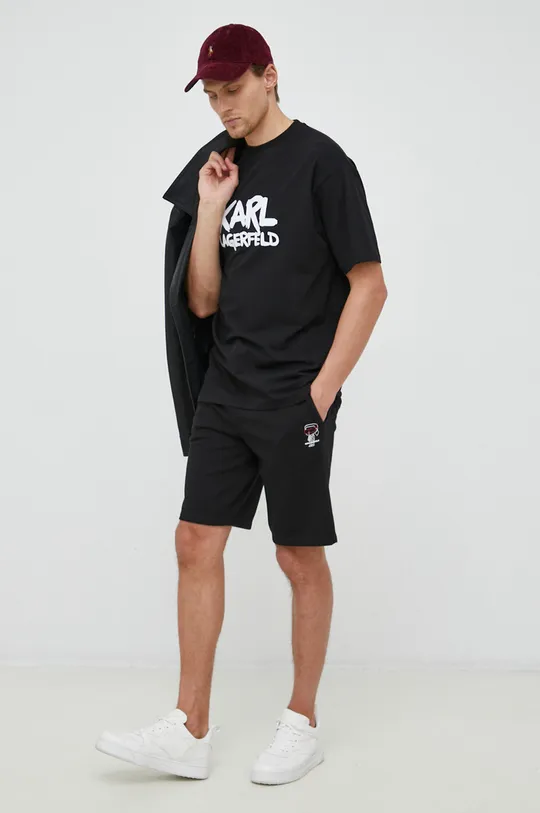 Kratka majica Karl Lagerfeld črna