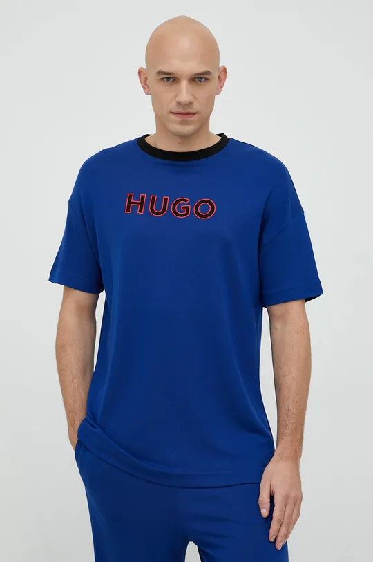 plava Homewear majica kratkih rukava HUGO Muški