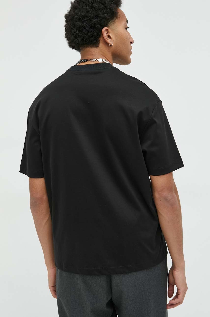 HUGO t-shirt bawełniany Materiał zasadniczy: 100 % Bawełna, Ściągacz: 97 % Bawełna, 3 % Elastan
