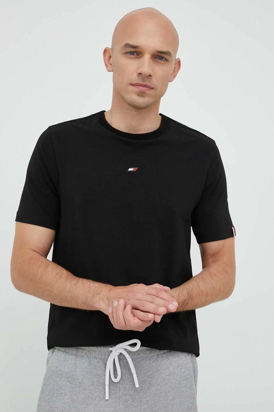 czarny Tommy Hilfiger t-shirt Męski