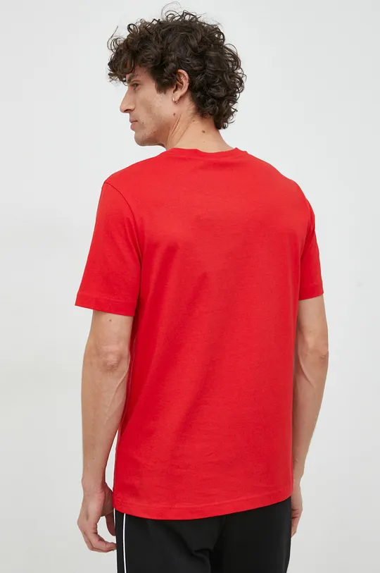 Βαμβακερό μπλουζάκι BOSS BOSS GREEN κόκκινο