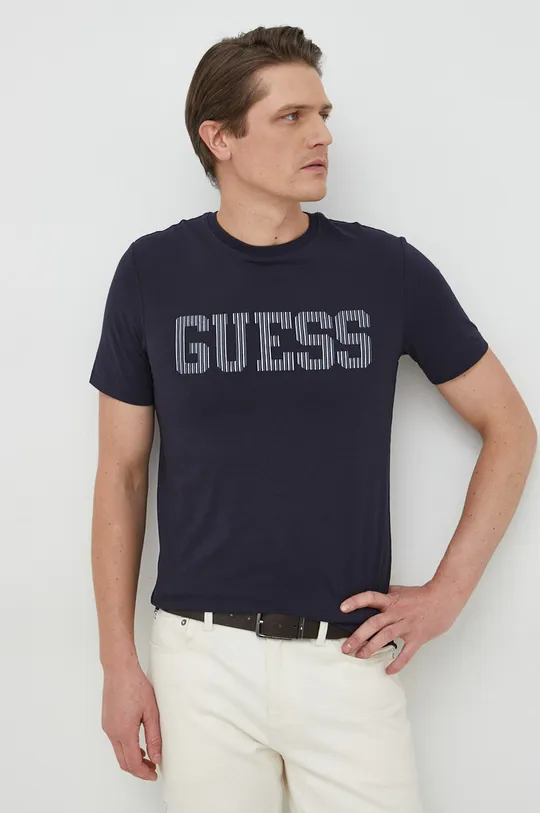 sötétkék Guess t-shirt