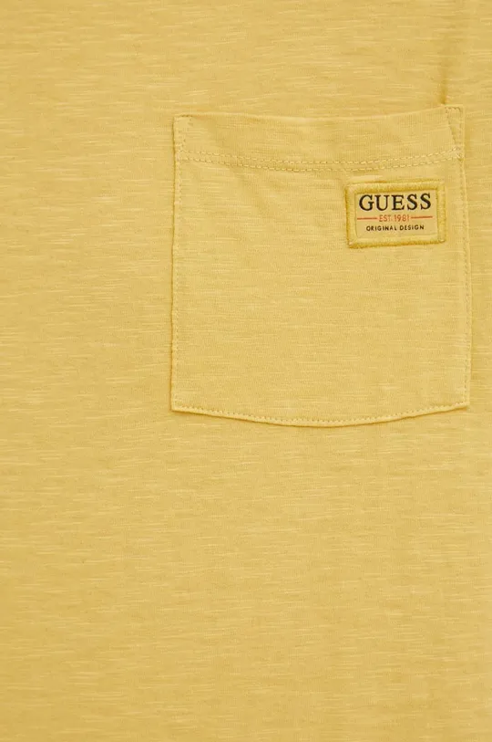 μπεζ Βαμβακερό μπλουζάκι Guess