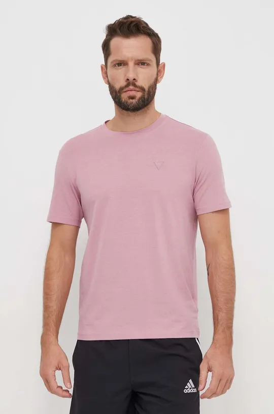 różowy Guess t-shirt HEDLEY