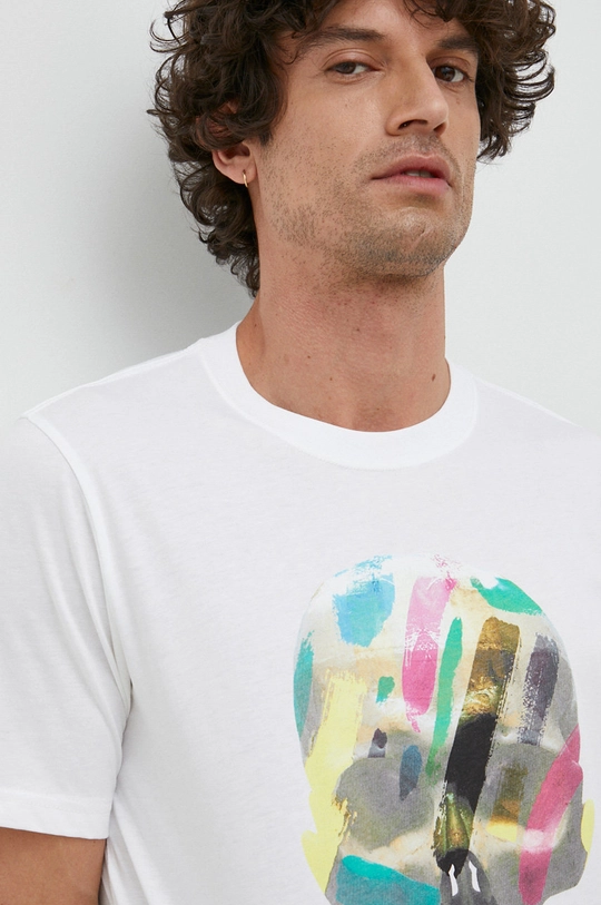 biały PS Paul Smith t-shirt bawełniany