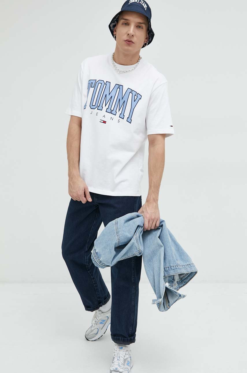 Tommy Jeans t-shirt bawełniany biały