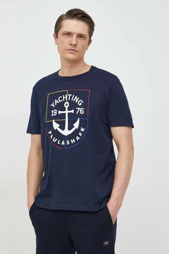 mornarsko plava Pamučna majica Paul&Shark Muški