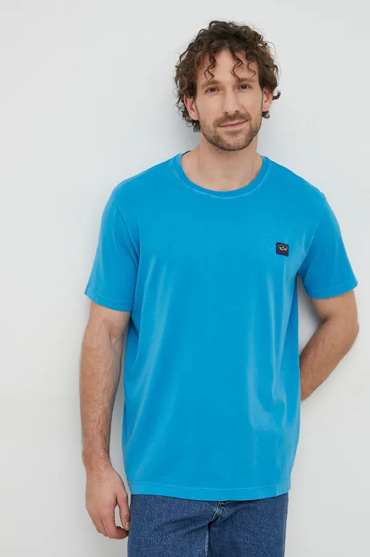 блакитний Бавовняна футболка Paul&Shark Чоловічий