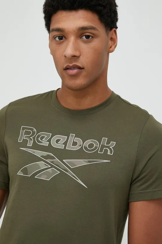 Βαμβακερό μπλουζάκι Reebok  100% Βαμβάκι