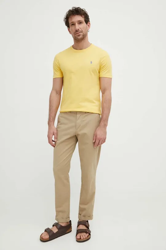 Polo Ralph Lauren pamut póló sárga