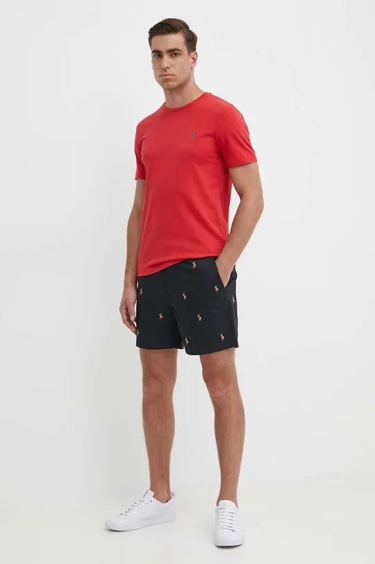 Βαμβακερό μπλουζάκι Polo Ralph Lauren κόκκινο