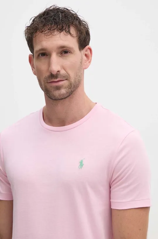 Хлопковая футболка Polo Ralph Lauren хлопок розовый 710671438