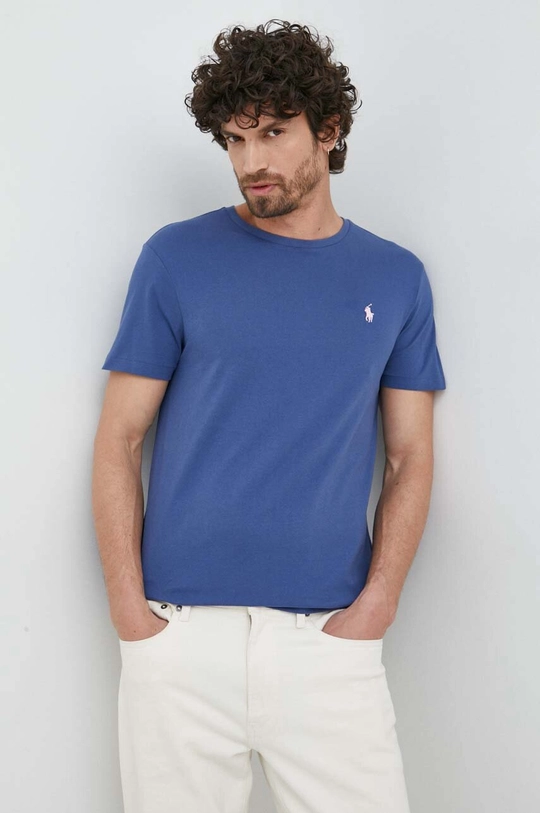 tmavomodrá Bavlnené tričko Polo Ralph Lauren