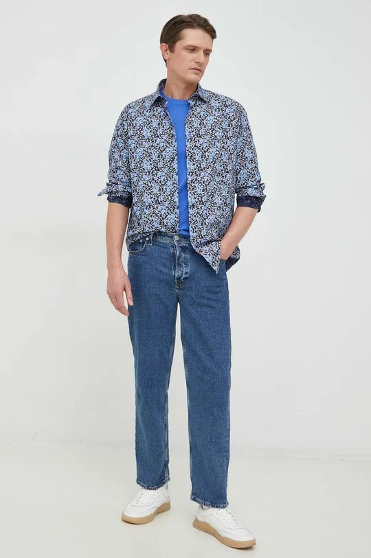 Βαμβακερό μπλουζάκι Polo Ralph Lauren μπλε
