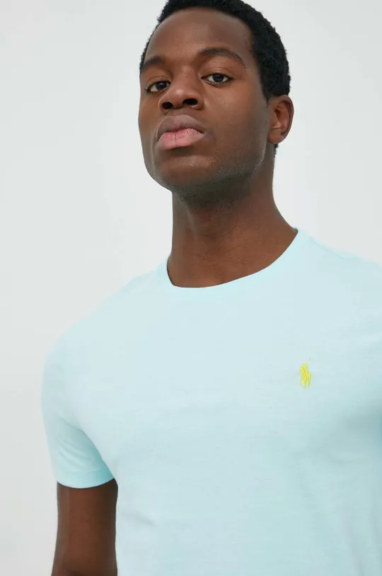бірюзовий Бавовняна футболка Polo Ralph Lauren