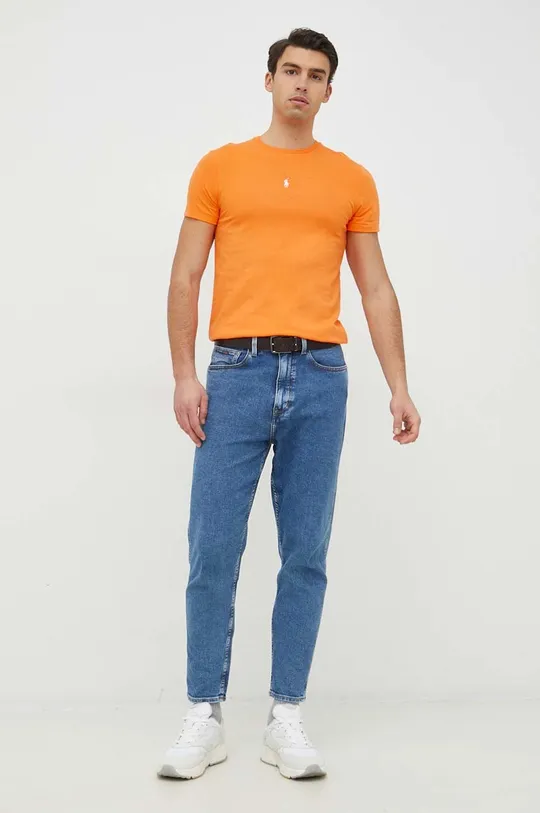 Pamučna majica Polo Ralph Lauren narančasta