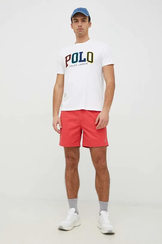 Бавовняна футболка Polo Ralph Lauren білий