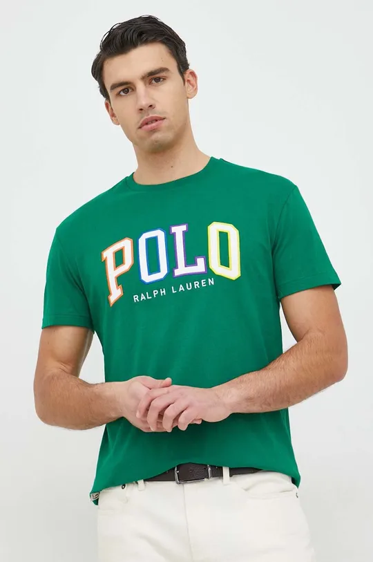 зелений Бавовняна футболка Polo Ralph Lauren