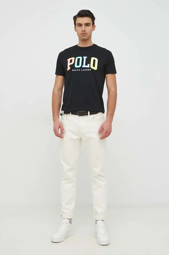 Хлопковая футболка Polo Ralph Lauren чёрный