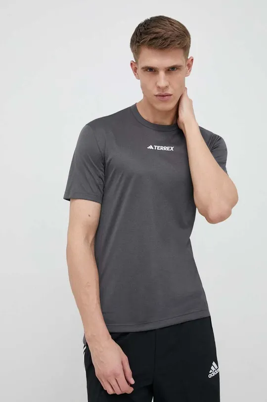 szary adidas TERREX t-shirt sportowy Multi Męski