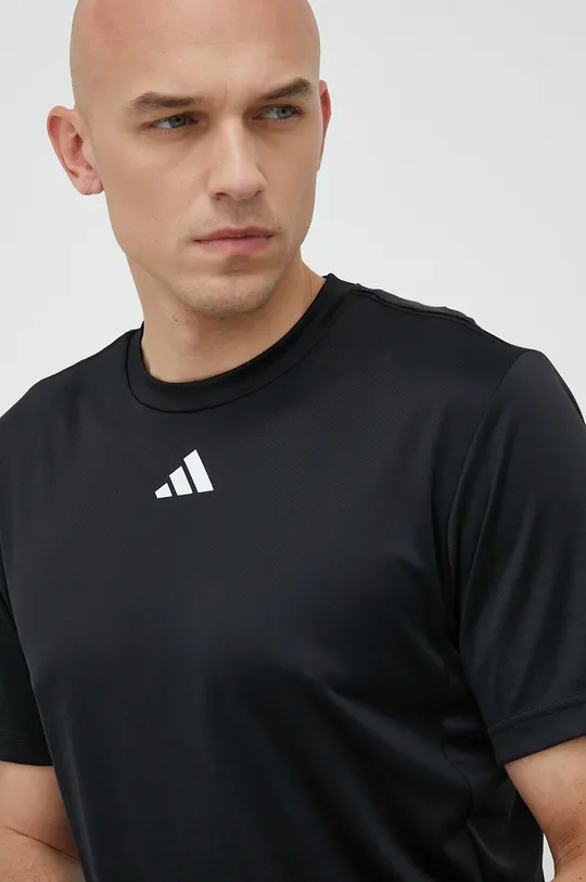 czarny adidas Performance t-shirt treningowy HIIT Base Męski