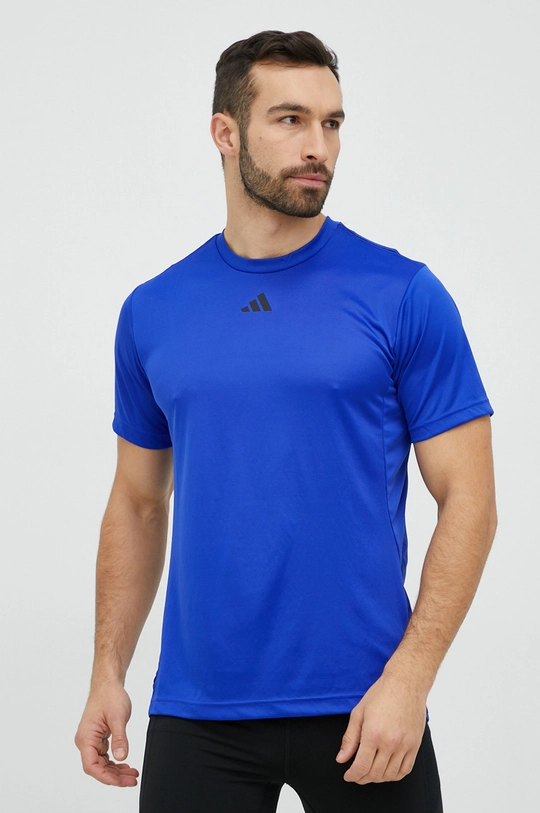 niebieski adidas Performance t-shirt treningowy HIIT Base Męski