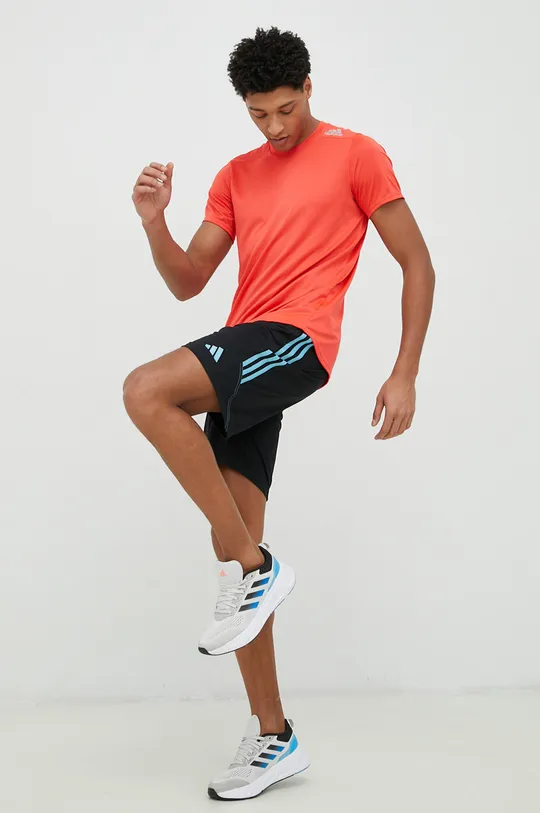 Μπλουζάκι για τρέξιμο adidas Performance Designed 4 Running κόκκινο