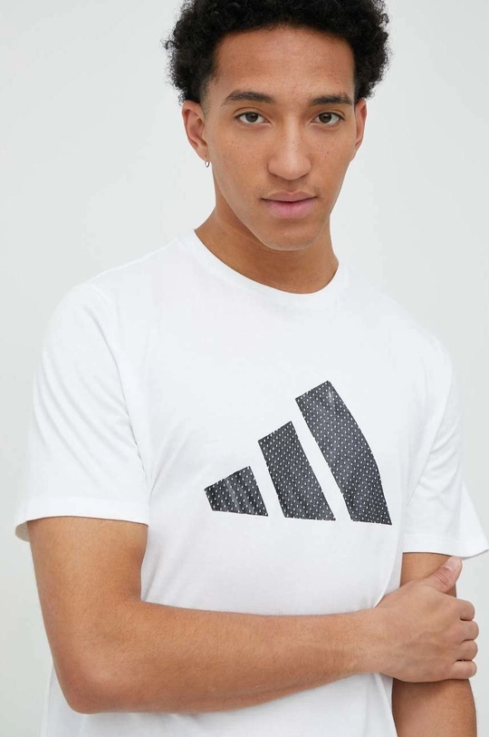 biały adidas Originals t-shirt bawełniany Męski