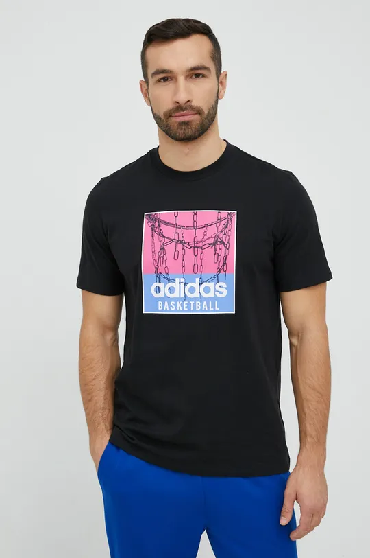 črna Bombažna kratka majica adidas Originals