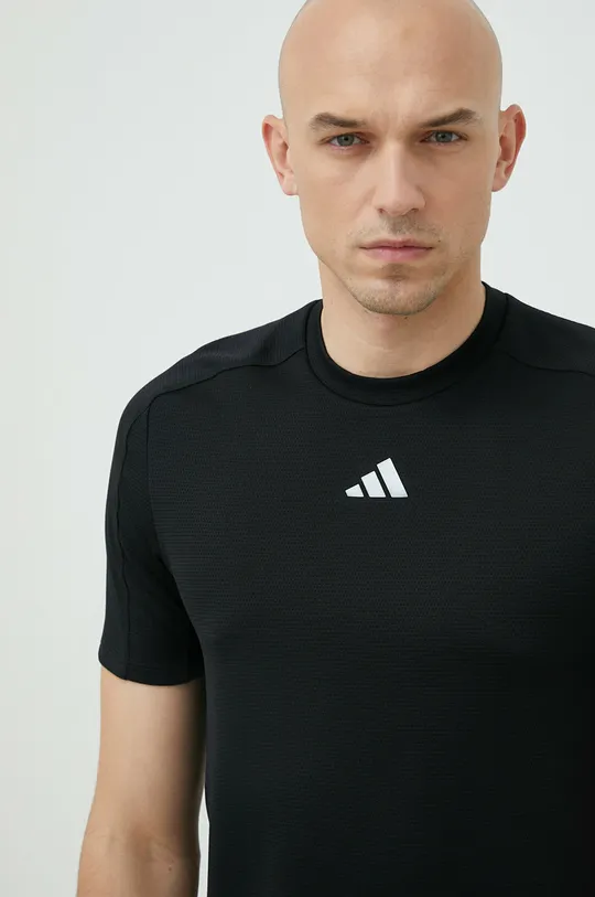 czarny adidas Performance t-shirt treningowy Workout Entry Męski
