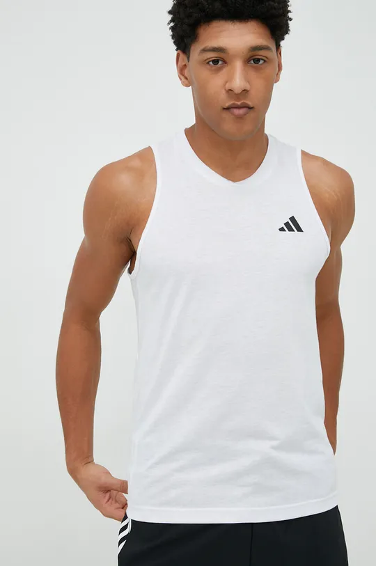 biela Tréningové tričko adidas Performance Training Essentials